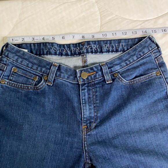 Boston Proper Dark/Medium High-Rise Slim Straight-Leg Jean Woman’s Jeans Size 8 - Picture 14 of 16